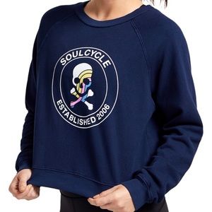 💕HP💕SoulCycle blue crewneck sweatshirt